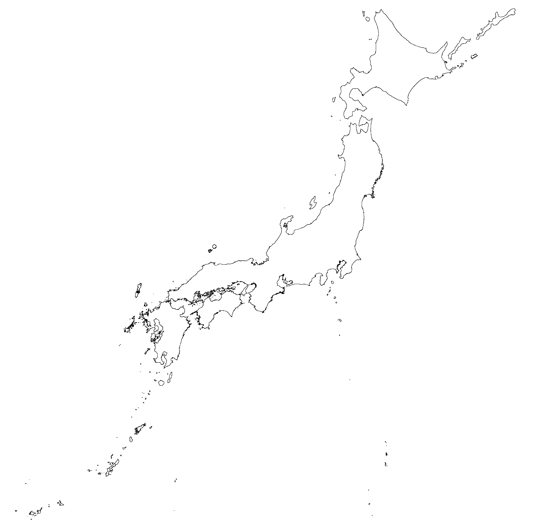 国土数値地理情報から白地図を作る 4 Mkbtm
